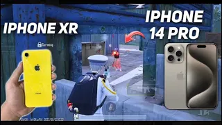 IPHONE XR VS IPHONE 14 PRO  PUBG BATTLE BGMI TEST IN IPHONE XR 2024 NOOR GAMING