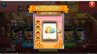 Boost 3 battles with x10 medal - Dragon City