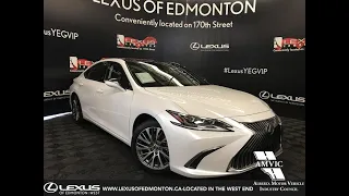 White 2019 Lexus ES 350 Luxury Package Review - Edmonton, Alberta