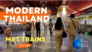 A RIDE On THAILAND's Modern MRT Subway Underground Metro Bangkok