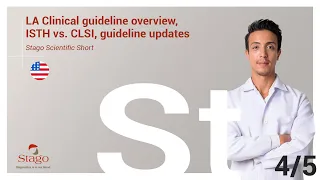 Stago Scientific Short - Part 4/5: LA Clinical guideline overview, ISTH vs  CLSI, guideline updates