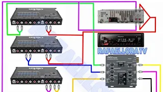 cómo conectar un ecualizador y crossover car audio  #subwoofer #caraudio #chipeo12voltio