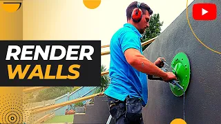 Rendering Garden Wall & Steps With Sand Cement Construction | FULL PROCESS IN 8 MINUTES Flat