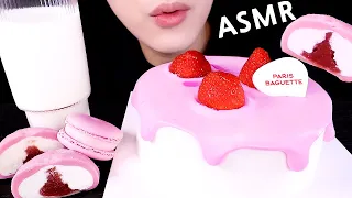 ASMR STRAWBERRY CAKE 딸기 생크림 케이크 イチゴケーキ  (eating sounds) 디저트먹방 [mukbang] 咀嚼音