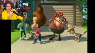 RUBIUS REACCIONA A IBAI, AURONPLAY Y THEGREFG EN JiMMY NEUTRON