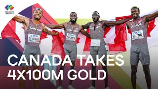 Canada 🇨🇦 beat USA 🇺🇸 in men's 4x100m relay | World Athletics Championships Oregon 22