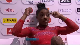 Simone Biles USA Vault EF (FALL) Second, 2023 Antwerp