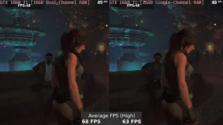 📊 Gaming on Single VS Dual-channel RAM - Shadow of the Tomb Raider (GTX 1660 Ti)