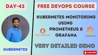 DAY-42 | KUBERNETES MONITORING USING PROMETHEUS & GRAFANA |LIVE DEMO |STEPS IN GITHUB | #kubernetes