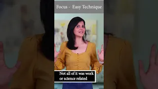 How to Stay Focused? - Easy Technique | #shorts #focus #trending #ashortaday #motivation