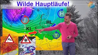 Wilde Hauptläufe mit Sturm oder Schnee! Aktuelle Wettervorhersage 23.-28.01. Nach Hochdruck Wind?