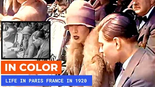 Extraordinary Footage Of Life In Paris France In 1920 [Colorized & Enhanced]