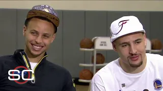 Steph Curry, Klay Thompson react to their first title with their dads (2015) | SportsCenter
