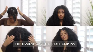 HOW TO | Install & blend Clip ins With Your Natural Hair | Beginner Friendly Install | Alexis Jones