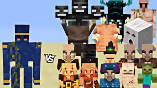 Epic Minecraft Battle:lapis golem takes on all mobs #minecraft #viral #trending