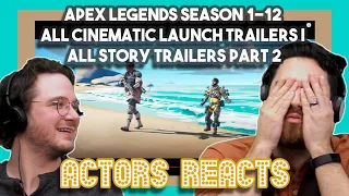 Apex Legends Season 1-12 All Cinematic Launch Trailers | All Story Trailers Part 2 | Actors React