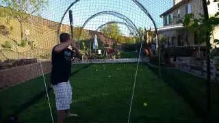 Backyard batting cage