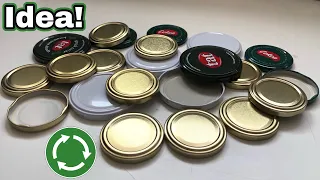 Incredibly Beautiful Idea with Jar Lids! Everyone Will Ask How You Did It!