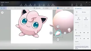 ~EASY !!! HOW TO MAKE 3D MODELLING POKEMON JIGGLYPUFF USE PAINT 3D !!