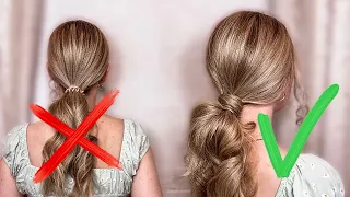 ЛАЙФХАК: ОБЪЕМНЫЙ НИЗКИЙ ХВОСТ БЕЗ НАЧЕСА ЗА МИНУТУ | HAIR HACK: 1 MINUTE VOLUMINOUS PONYTAIL