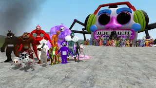 SLENDYTUBBIES 3 NPCs VS ALL FNAF 1-9 SECURITY BREACH ANIMATRONICS in Garry's Mod!