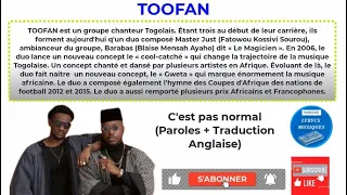 TOOFAN C'est pas normal (Lyrics & English Translation & Parcours)