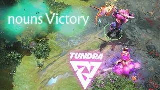 How did Tundra lose to Nouns at TI 2023