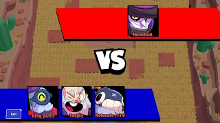 MORTIS VS DYNAMIKE, BARLEY & TICK (3v1 IN BOUNTY)  - BRAWL STARS