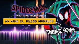 My Name Is...Miles Morales (THEME) Spider-Man: Across the Spider-Verse OST(Synthesia Piano Tutorial)