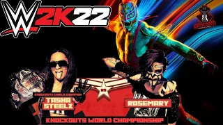 REBELLION ROSEMARY vs TASHA STEELZ IMPACT KNOCKOUTS TITLE MATCH WWE 2K22