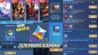 1570 PROMO DIAMOND, BISA BELI 2 SKIN EPIC HARGA 1 DIAMOND, DAN EVENT ML BANYAK SKIN GRATIS