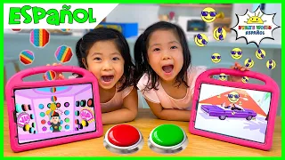 Juegos para iPad como 100 Buttons y Pop It Games con Emma y Kate