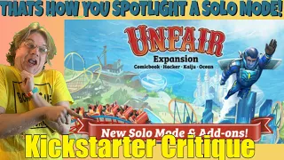 Unfair expansion - Comicbook, Hacker, Kaiju, Ocean & Solo. - Kickstarter Critique