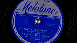 A Great Big Bunch Of You  Ed Loyd & His Orchestra 1932 Melotone M 12400