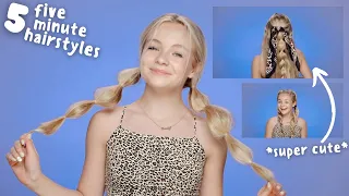 5 easy, 5 minute hairstyles for teens | Pressley Hosbach