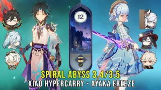 C0 Xiao Hypercarry and C0 Ayaka Freeze - Genshin Impact Abyss 3.4 - Floor 12 9 Stars