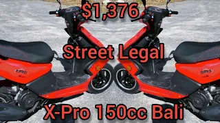Unboxing/Test Ride My Very First Street Legal Moped Scooter 2020 X-Pro 150cc Bali From Amazon $1,376