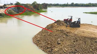 Perfect Action Never Before Build Clean Water System in Lake with Machine Activities Work regularly