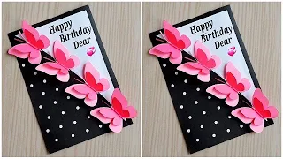 Beautiful handmade Birthday card / Easy and Beast Birthday card making / DIY Birthday card