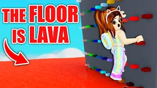 I Almost BURNED And Got KICKED OUT!! In The Floor Is LAVA!🔥(Roblox)