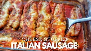 BEST Stuffed Italian Sausage With Cheese