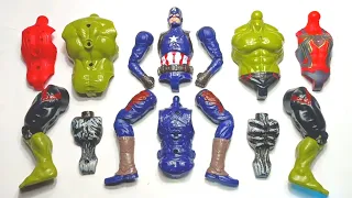 merakit mainan Hulk smash vs captain America vs Spiderman,siren head ~ Avengers