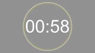 58 SECONDS - 4K - COUNTDOWN IN REVERSE - SECOND TIMER -