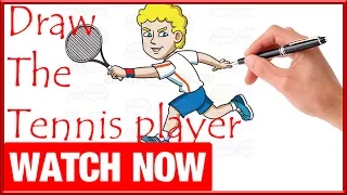 How To Draw The Tennis player - Learn To Draw - Art Space