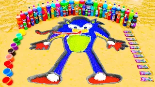 How to make Rainbow Sonic with Orbeez Colorful from Fanta, Coca-Cola vs Mentos and Popular Sodas