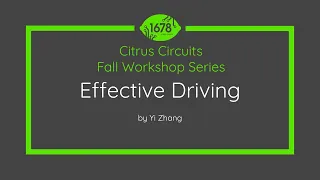 Effective Driver Training in FRC - 2023 Fall Workshops