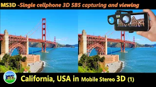 California, USA (1) in 3D SBS (Captured by single cellphone using MS3D ChaCha app with MS3D glasses)