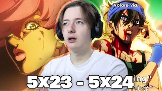 B.I.G TROUBLE... | JJBA Part 5 Episode 23 and 24 Reaction!