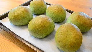 Extra Fluffy Spinach Buns | Spinach Burger Buns | Easy Spinach Buns | Bread Machine Recipes