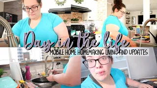 Mobile Home Homemaking | Day in the life | Mobile home cleaning | Mobile home updates | DITL SAHM